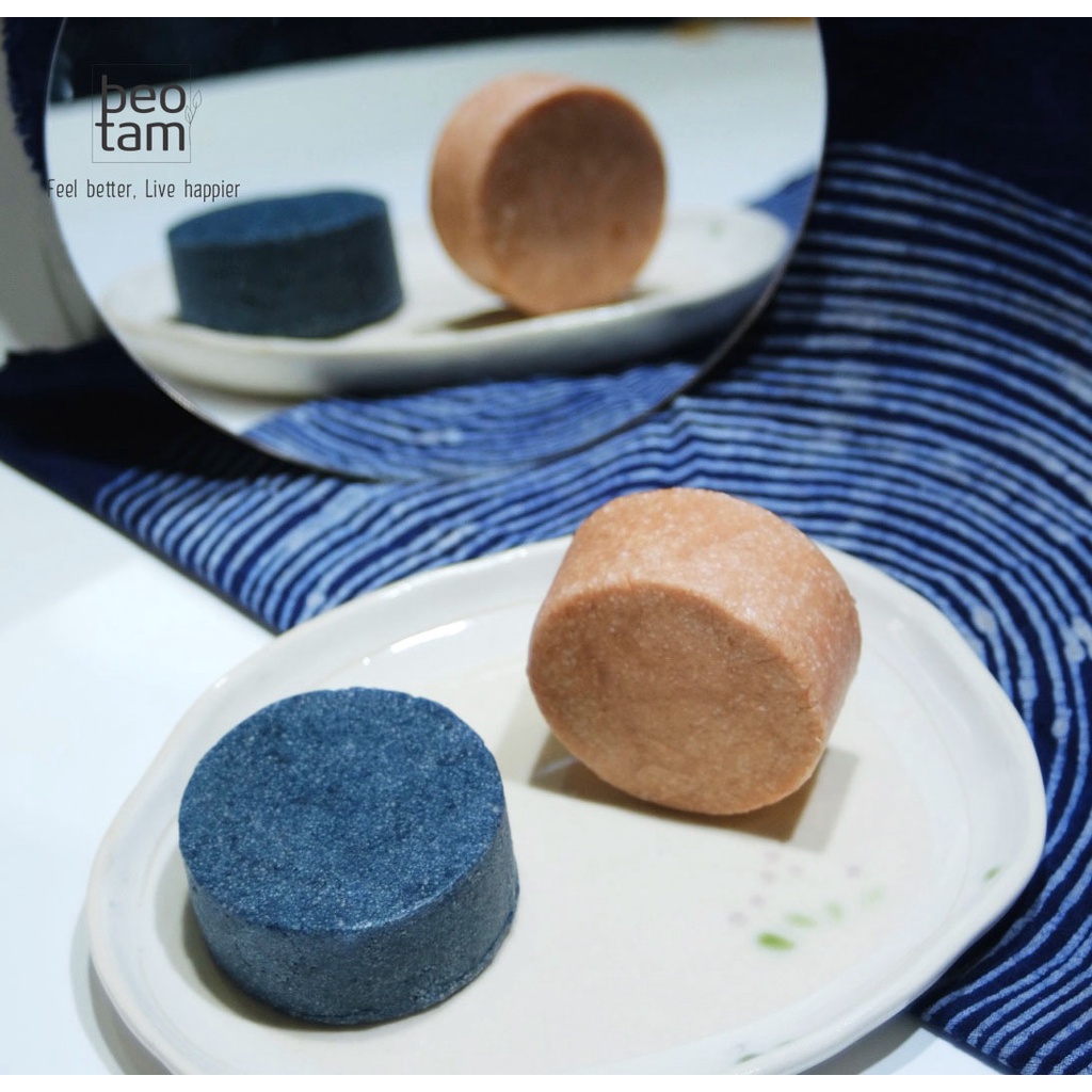 Bánh gội Indigo Bèo Tấm  PPB Bồ Thóc Organic Shampoo Bar Sạch Gầu Hết Ngứa