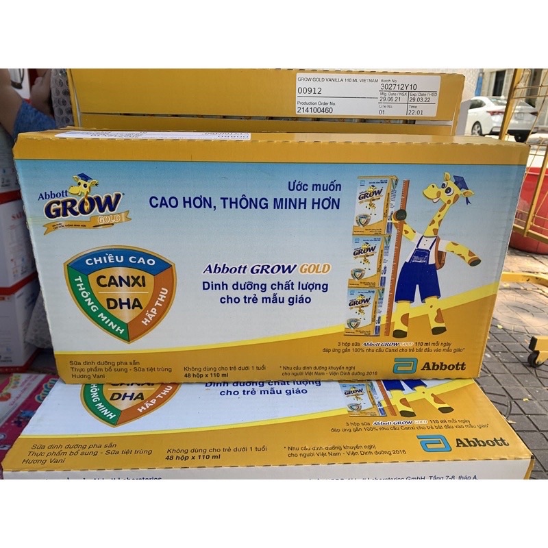 THÙNG 48 HỘP SỮA BỘT PHA SẴN ABBOTT GROW 110ML