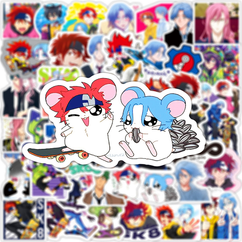 Set 50 miếng dán hình anime The Infinity SK8 02 hỗn hợp chống nước trang trí đa năng