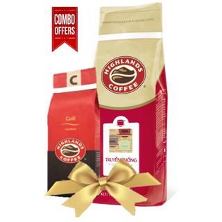 Combo Cà phê Highlands Coffee Truyền thống 1kg + Rang xay Culi 200gr
