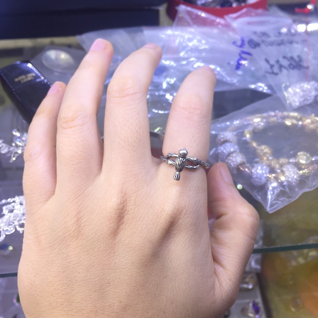 Nhẫn bạc thái hình chú chim nhỏ
