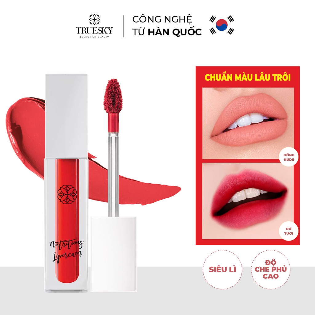 [Tặng Quà 0đ] Son kem lì lâu trôi Truesky siêu mịn, giữ màu suốt 16h - Nutritious Lipcream 4ml | BigBuy360 - bigbuy360.vn