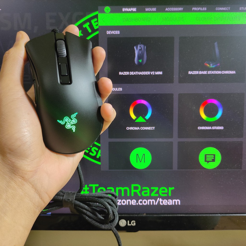 CHÍNH HÃNG- Chuột có dây gaming razer deathadder mini v2 có led RGB fullbox cực chất hơn cả Logitech g102 và fullen