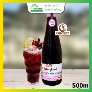 Nước cốt hoa Atiso đỏ BerryLand chai 500ml - Đặc sản Đà Lạt - Nước giải khát vị chua ngọt, 100% từ tự nhiên