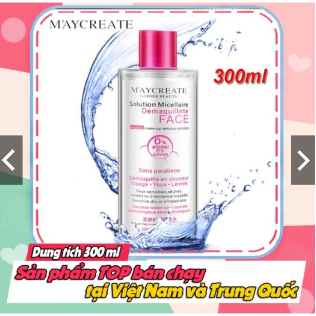 [Hàng nội địa Trung]  Nước Tẩy Trang Maycreate 300ml
