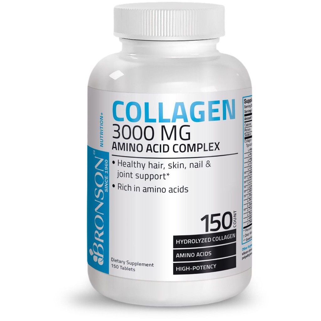 Organic Vitamins Collagen 3000mg - 150 viên Mỹ - Đẹp da, tóc, móng & Bổ xương khớp