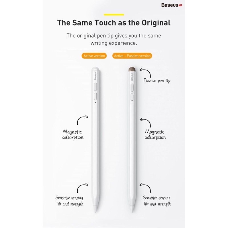 Bút cảm ứng Baseus Smooth Writing Capacitive Stylus dùng cho iPad Pro/ Smartphone/ Tablet Android