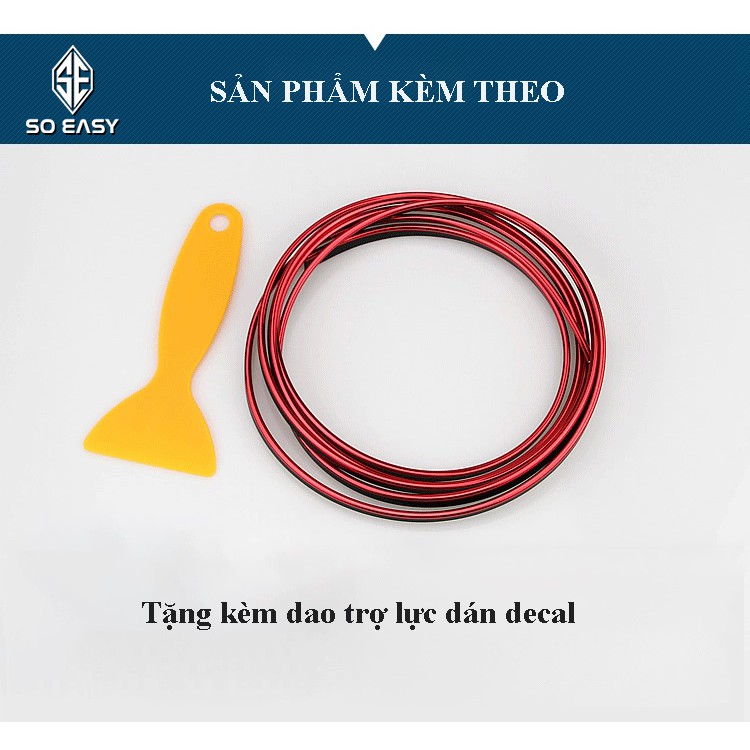 Cuộn dây nhựa 5 mét mềm, chỉ nẹp dán viền trang trí nội thất xe hơi, ô tô khe táp lô,bảng điều khiển,loahộp số_C082-DVNT