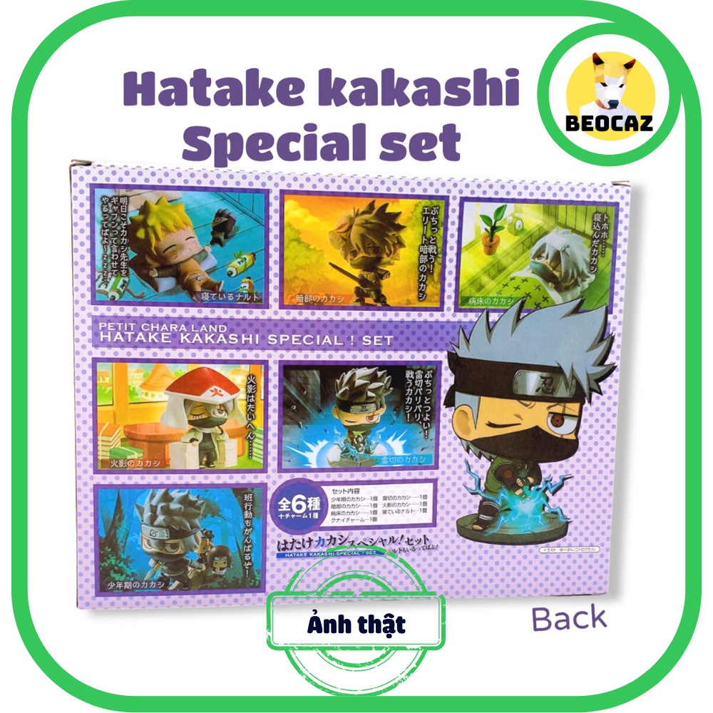 [Full box] Set mô hình kèm phụ kiện chibi Naruto Kakashi Hatake dễ thương bền màu an toàn - Đồ chơi Naruto Beocaz