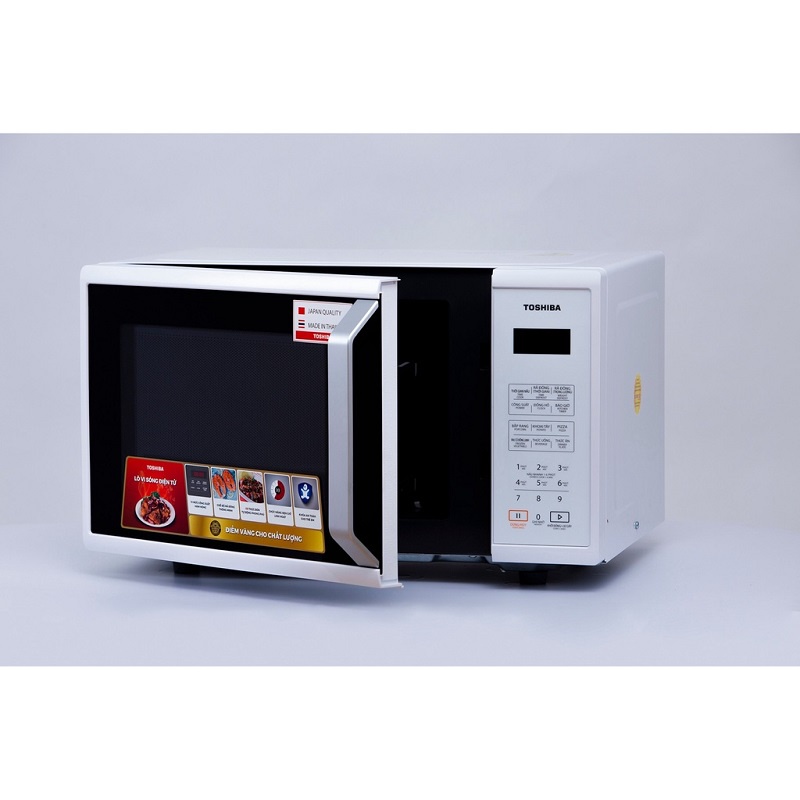 Lò Vi Sóng Toshiba ER-SS23(W1)VN -23L - Xuất Xứ Thái Lan Bảng Điều Khiển Tiếng Việt - Hàng Chính Hãng, Bảo Hành 12 Tháng