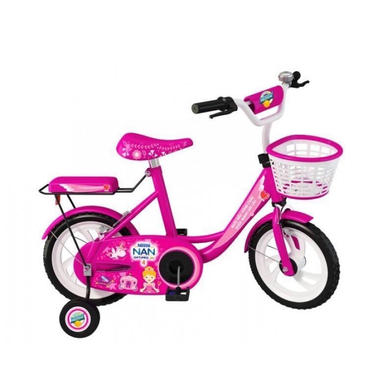 xe đạp nestle nan màu hồng cho bé