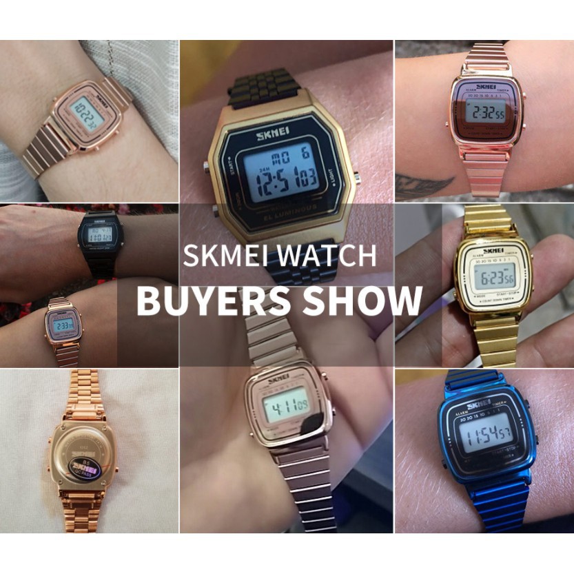 SKMEI 1252 ladies simple digital waterproof stainless steel watch