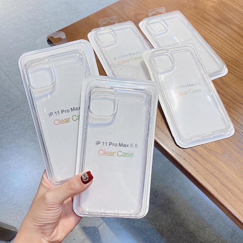 Ốp iphone chống shock trong suốt clear case fullbox hàng chuẩn ip 7 plus - 13 Pro max giá tốt