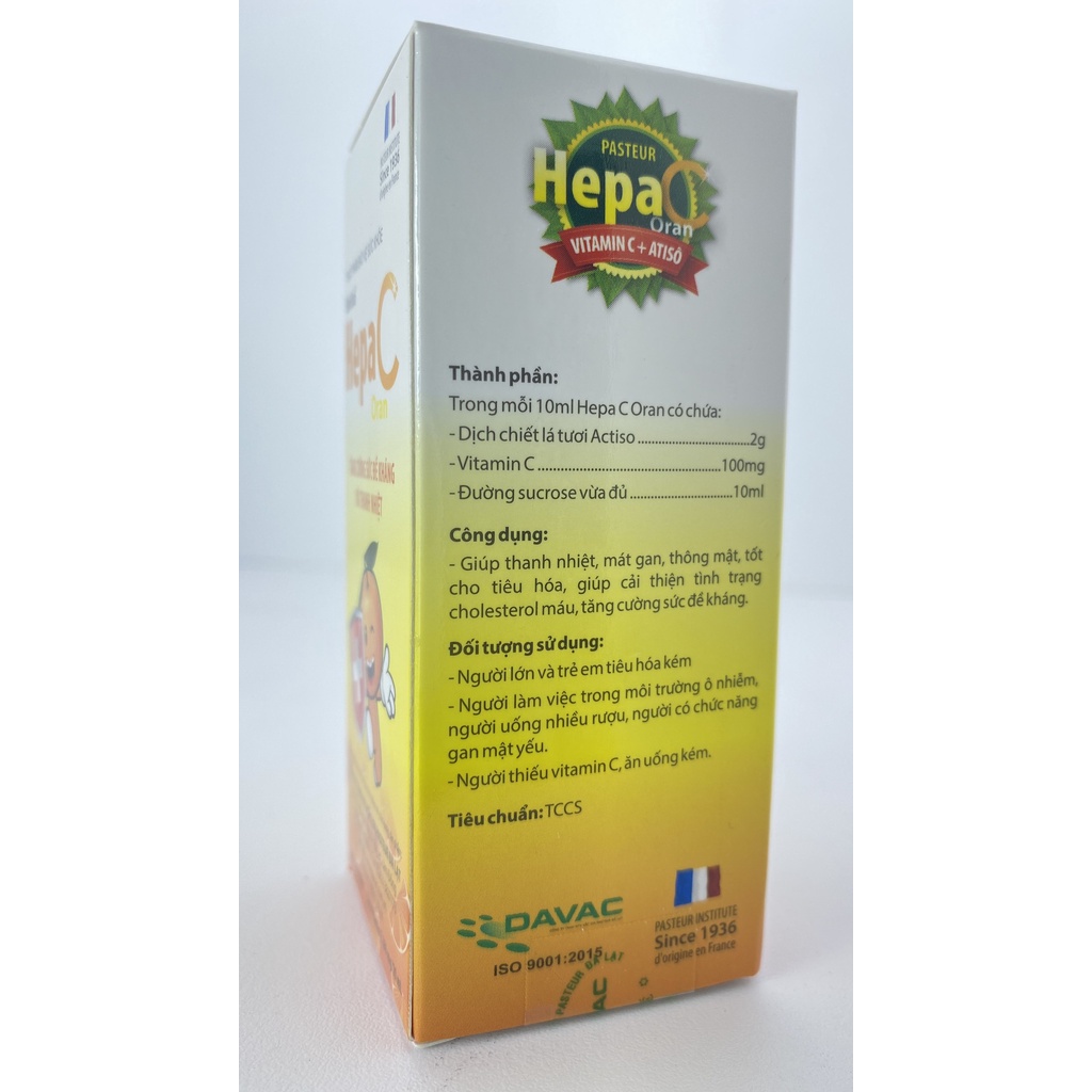 Siro HepaC.Bổ Sung Vitamin C Giúp Tăng Sức Đề Kháng,Tiêu Độc,Thanh Nhiệt Cho Bé
