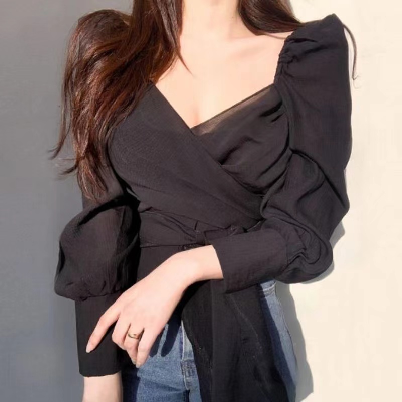 Hàng Mới Về Áo Sơ Mi Dài Tay Dáng Rộng Phong Cách Hàn Quốc Baju Wanita Lengan Panjang Hàng Mới Dành Cho Bạn Nữ