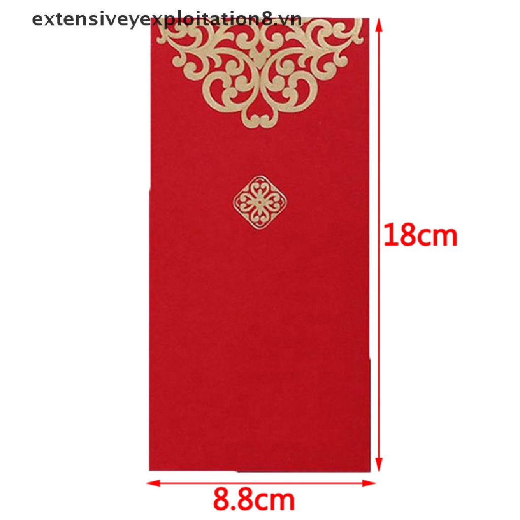 Set 10 bao lì xì đỏ may mắn cho năm mới / đám cưới / lễ hội tiện lợi