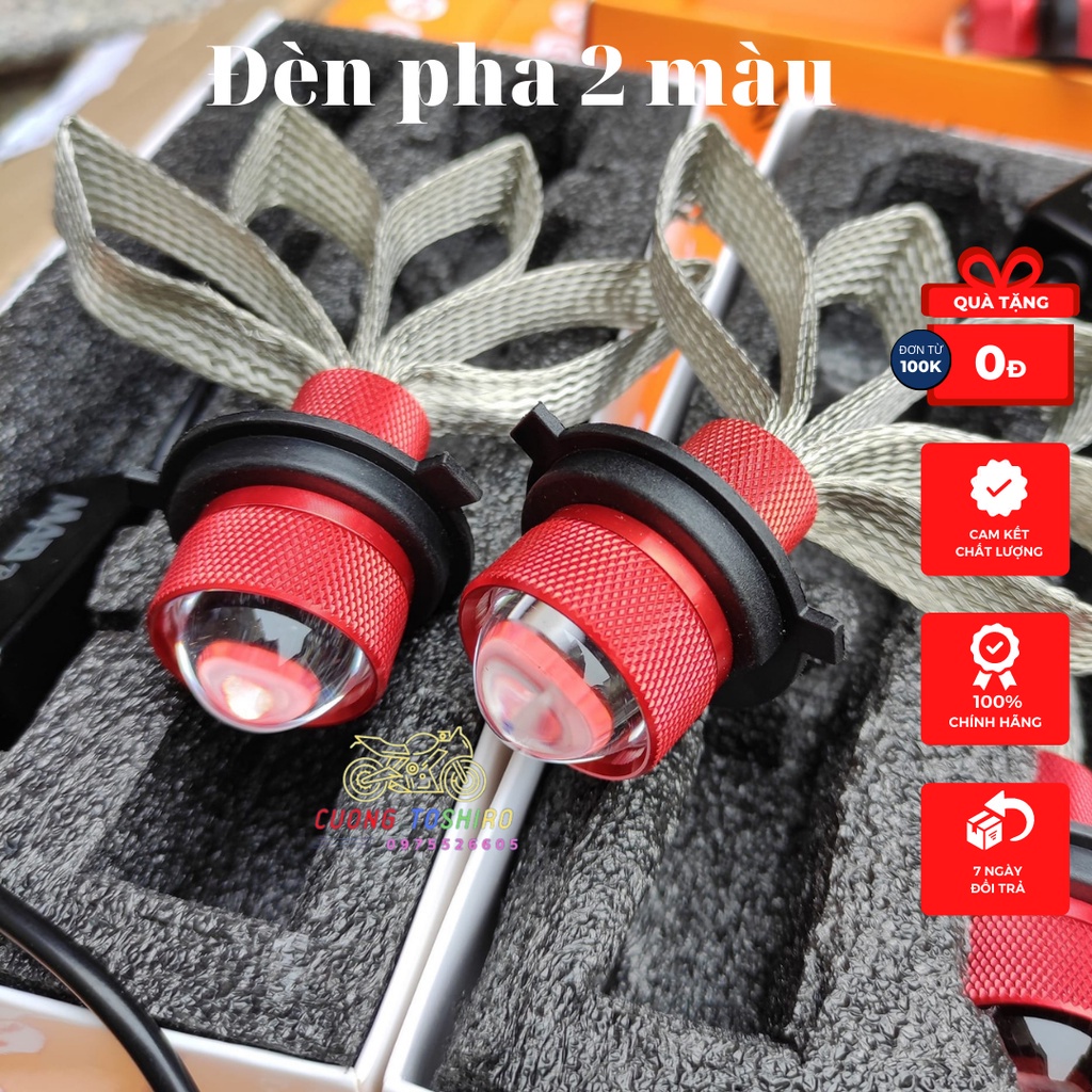 bóng đèn led xe máy chân H4 Ma racing chính hãng siêu sáng 2 màu trắng vàng bảo hành 1 năm