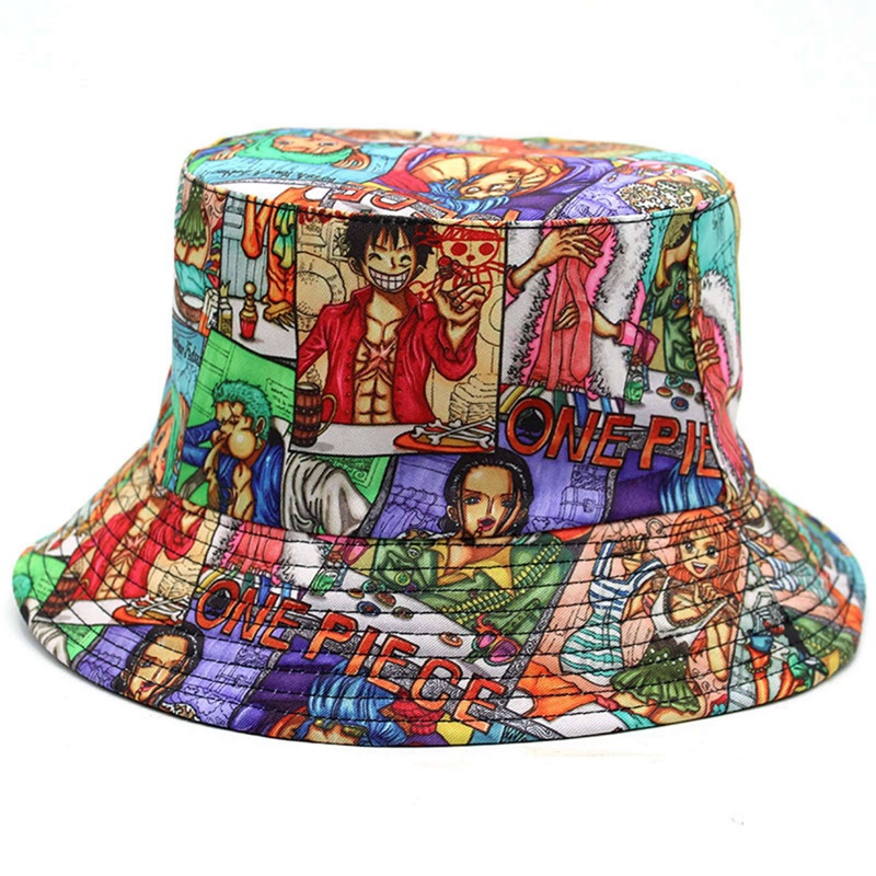 Mũ bucket Chống Nắng In Hoạ Tiết Anime One Piece Trẻ Trung Cá Tính