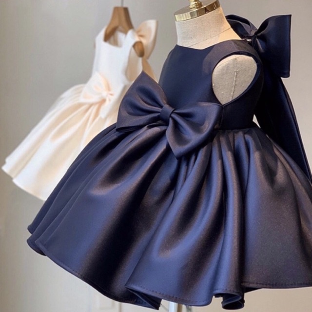 Đầm Công Chúa Cao Cấp TiNa’s House: Phối Nơ Lớn Trước vs Sau, Chân Váy Nhiều Lớp Phồng Xoè… Cho Bé Từ 03-10Tuổi.