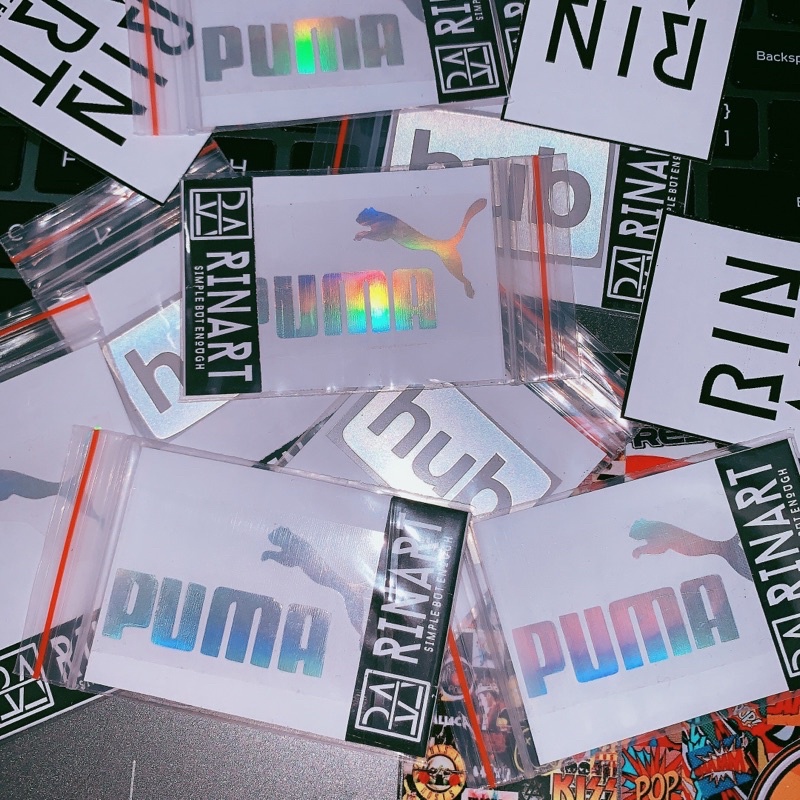 Decal ủi cọp hiệu ứng kim loại cá tính | Logo Sticker Patch in áo ủi trực tiếp lên vải