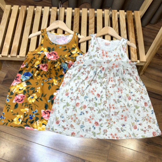 (Thanh lý sz 20-33 kg) Váy cotton xuất dư sát nách size Đại màu ngẫu nhiên