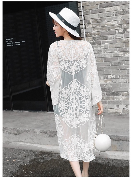 Áo choàng/ khoác lưới đi biển dáng dài | BigBuy360 - bigbuy360.vn