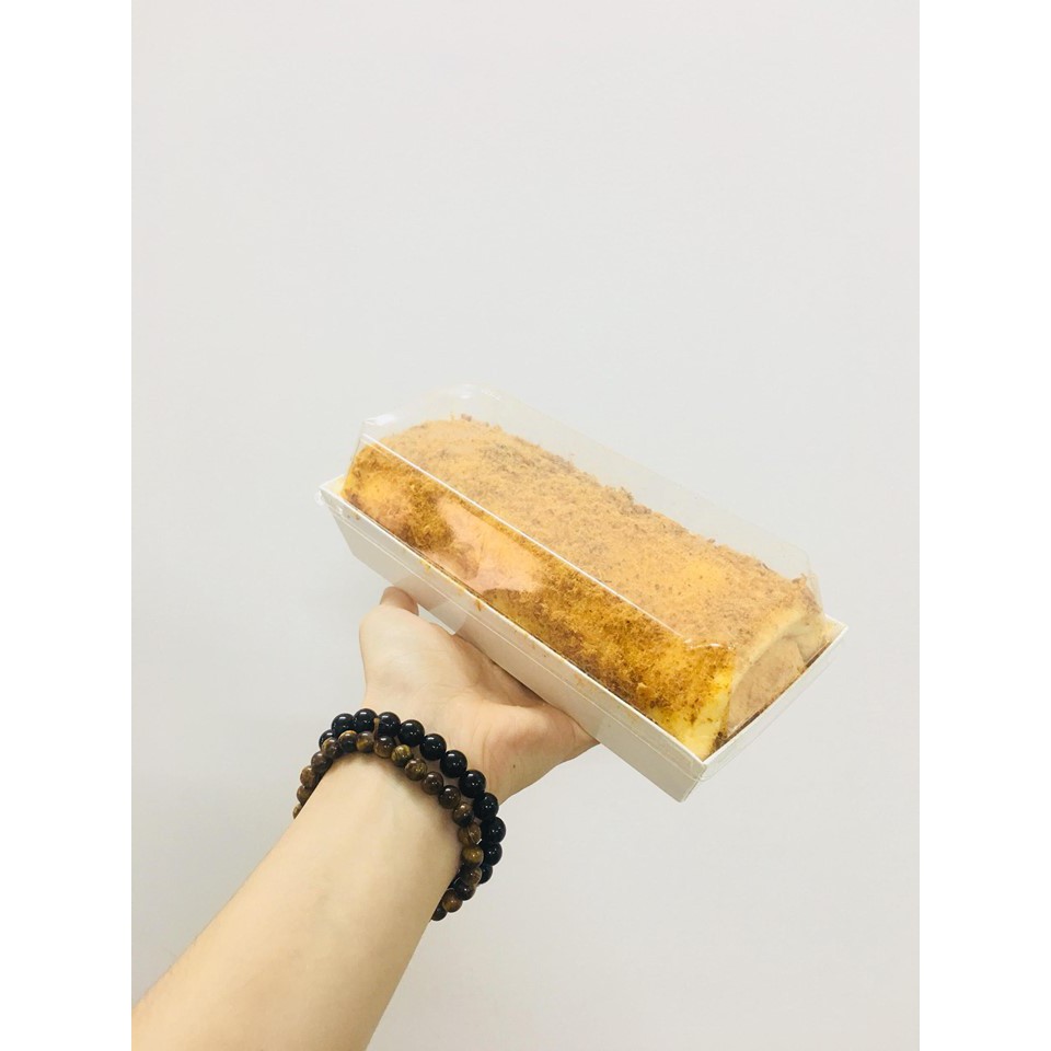 Hộp giấy đựng bánh nắp trong set 10c
