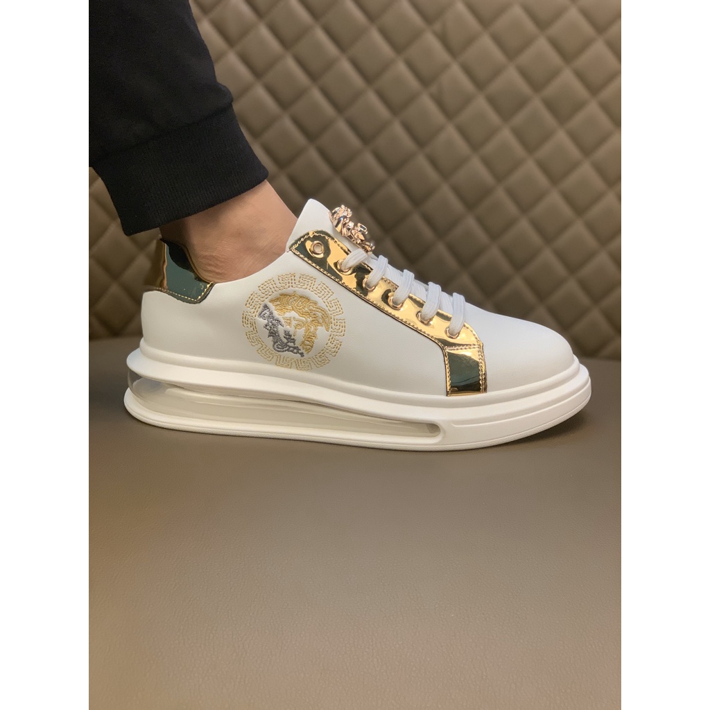 Giày sneakers nam da thật cao cấp VERSACE thiết kế ấn tượng với phần đế độc đáo
