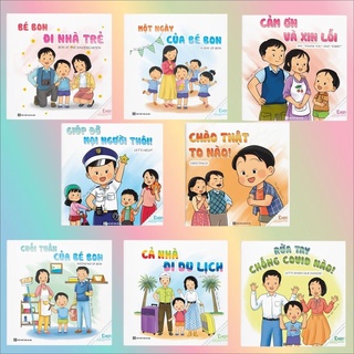 Sách - ehon phát triển kỹ năng sống bé bon - bộ 8 cuốn - song ngữ việt anh
