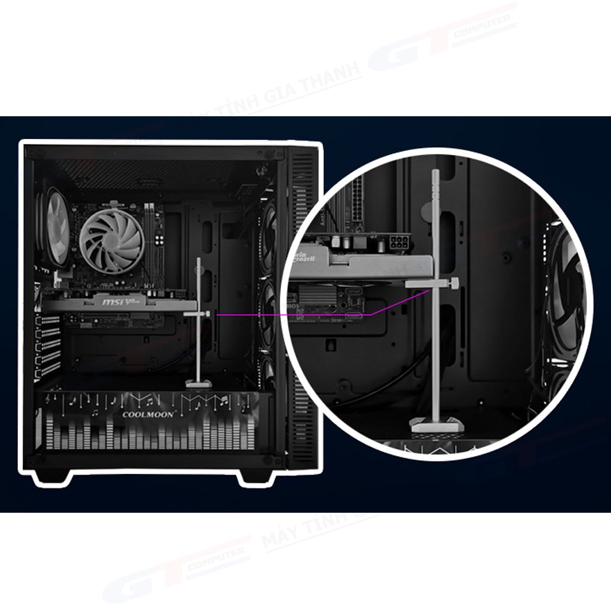 Giá Đỡ VGA Coolmoon VT192 - Nâng Chống Xệ Card Đồ Họa, Chất Liệu Nhôm Cao Cấp