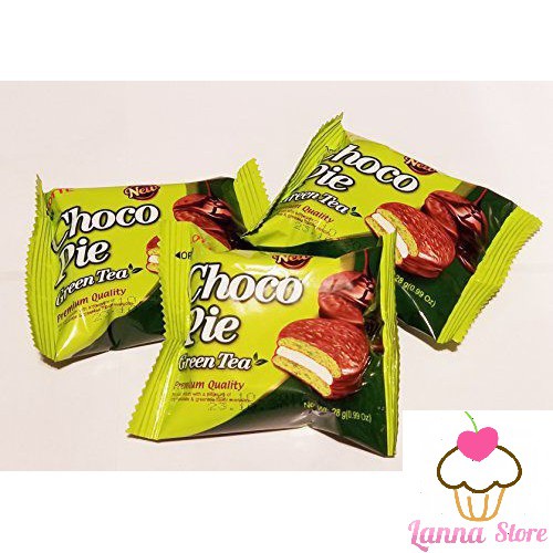 Chocopie LOTTE vị Cacao, Trà Xanh , Chuối hộp 336g (12 bánh) - Hàn Quốc 🇰🇷.