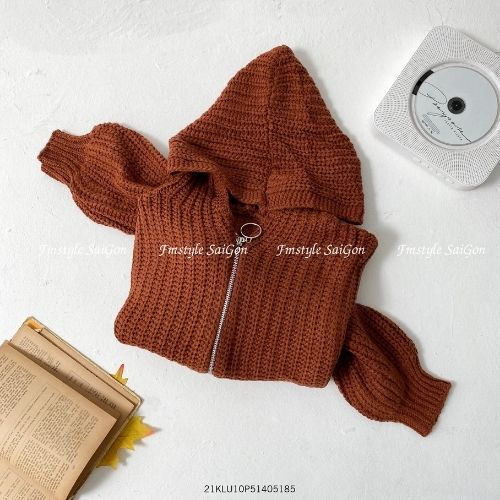 Áo khoác len nữ dây kéo cardigan mỏng thu đông thời trang ulzzang hàn quốc Fmstyle Saigon 21KLU10P51405-21KLU11JM1901 | BigBuy360 - bigbuy360.vn