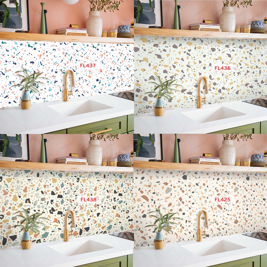 Cuộn 2 mét dài Decal gạch bông Patterm_kt 200x60cm FL04