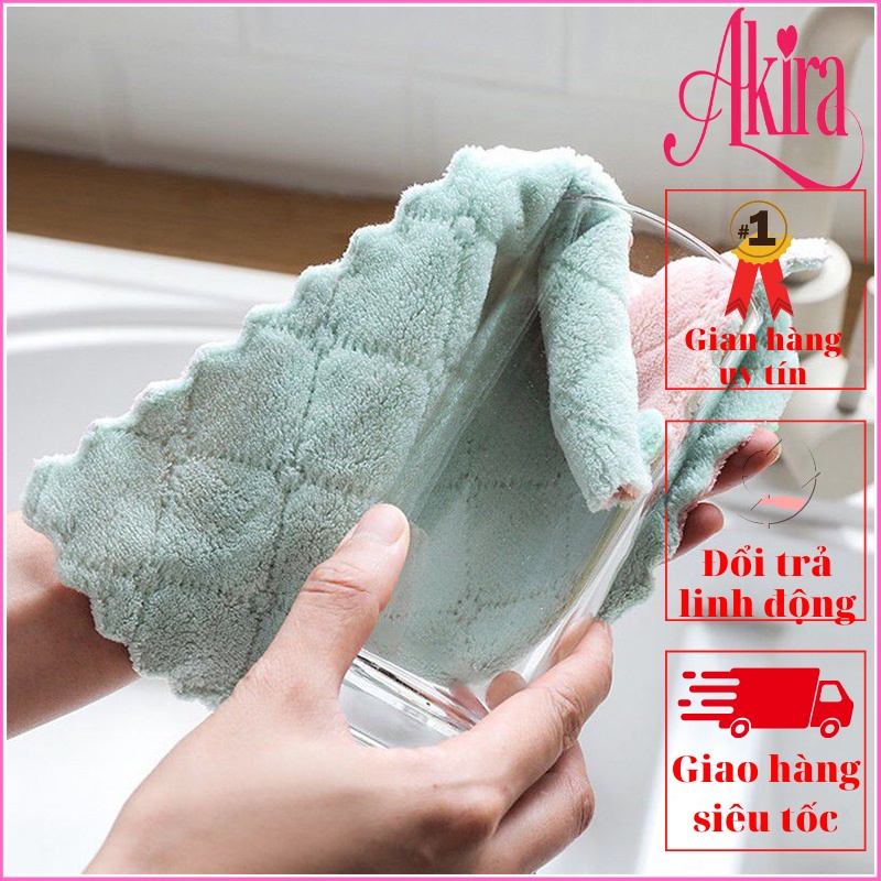 Khăn lau bếp đa năng 2 mặt siêu thấm  kháng khuẩn chống dính dầu mỡ hai mặt