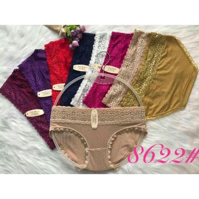 Quần lót su Vic thông hơi cạp ren 8622