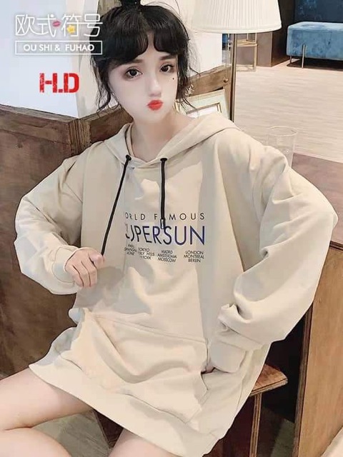 Áo hoodie Supersun chữ ngực HDA1019