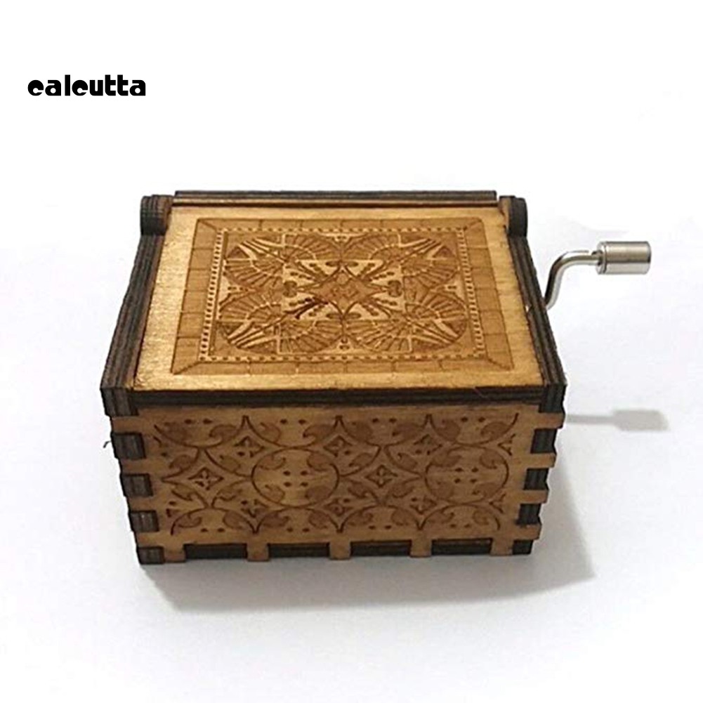 Hộp Nhạc Bằng Gỗ Khắc Chữ Harry Potter