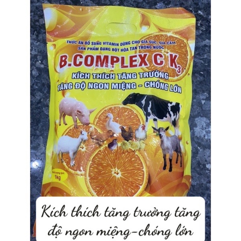 1kg B.COMPLEX C K3 INVET bổ sung Vitamin tăng độ ngon miệng, chóng lớn dùng cho trâu bò lợn