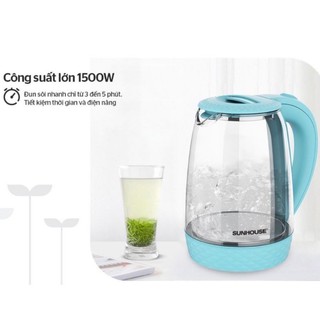 ẤM ĐUN SIÊU TỐC SUNHOUSE SHD1215 1,8lit (hkm Ensure_hộp xanh dương đậm)