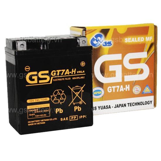 ☼✱Bình Ắc Quy Khô GS GT7A ( 12V-7Ah ) - KT (mm): 113 x 70 130 Dài Rộng Cao1