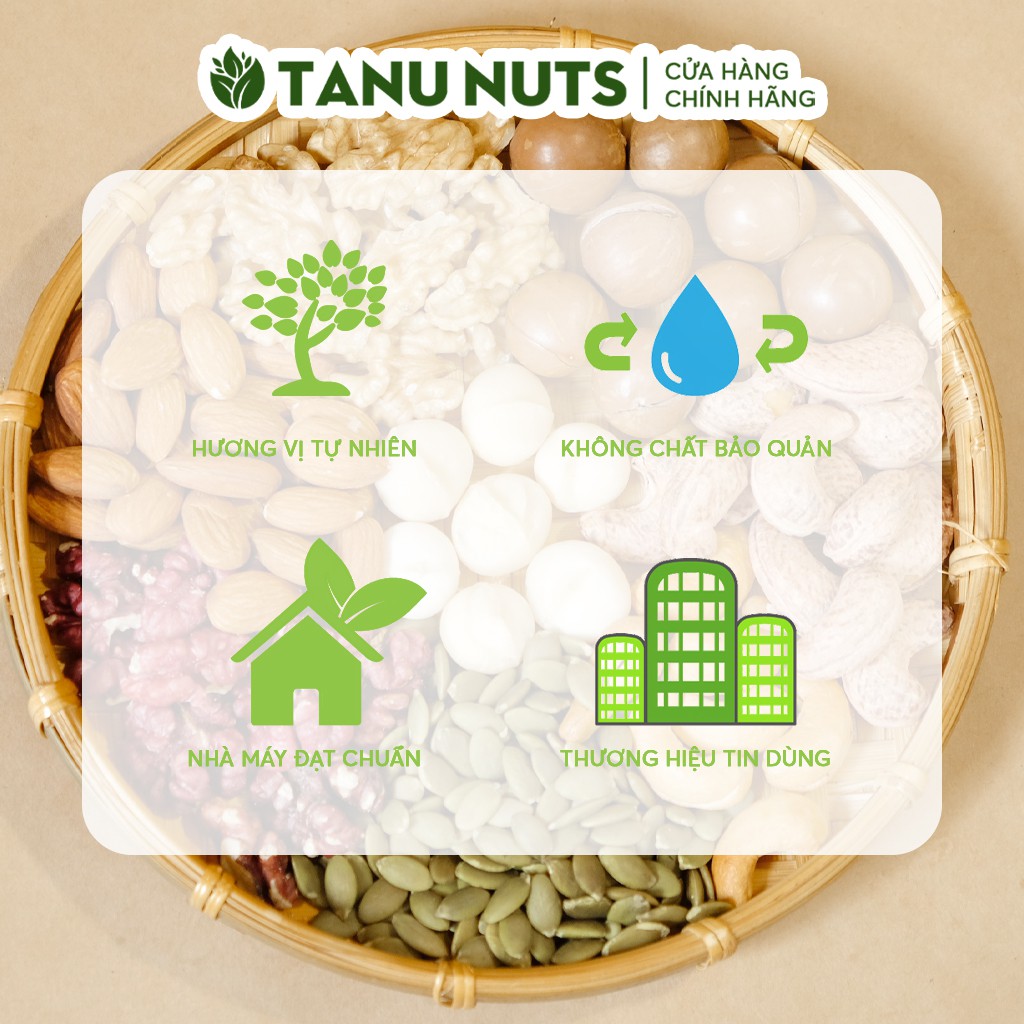 Hạt macca Úc nứt vỏ TANU NUTS, hạt macca nhập khẩu Úc đã rang sấy tốt cho bà bầu