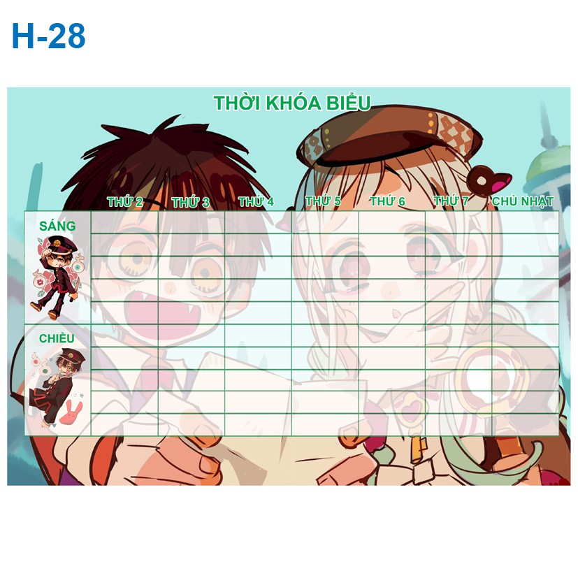 Thời khóa biểu anime Jinbaku Shounen Hanako-Kun - Ác Quỷ Trong Nhà Vệ Sinh