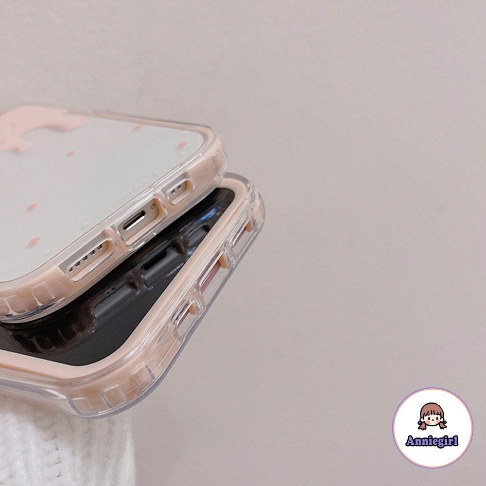 Ốp điện thoại TPU mỏng chống sốc mềm họa tiết kem hồng tan chảy thích hợp cho iPhone 14 13 12 11 Pro Max X Xs Max XR 8 7 Plus