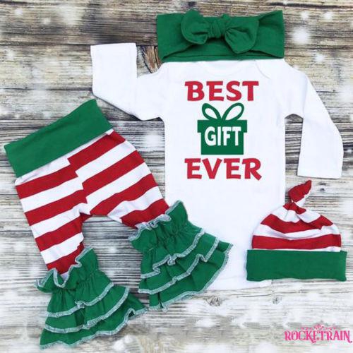 Bộ áo quần dài tay kèm băng đô và nón trùm 4 món xinh xắn cho bé gái 0-24 tháng tuổi