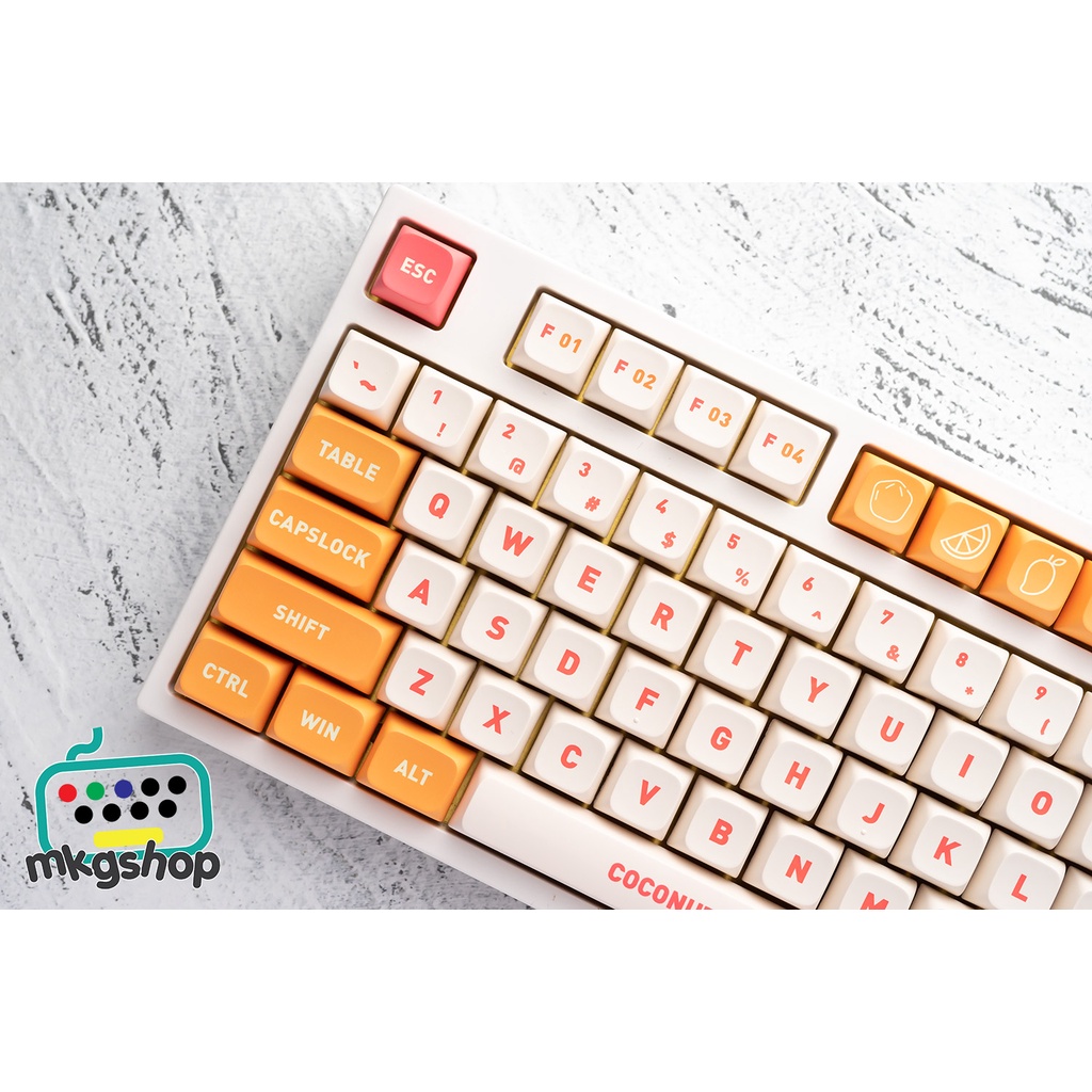 Keycap XDA Summer Fruit, nhựa PBT in nhiệt dyesub, 132 nút bàn phím cơ