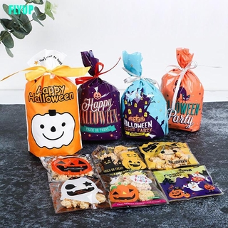 Set 50 / 100 Túi Nhựa Đựng Bánh Kẹo Phong Cách Halloween