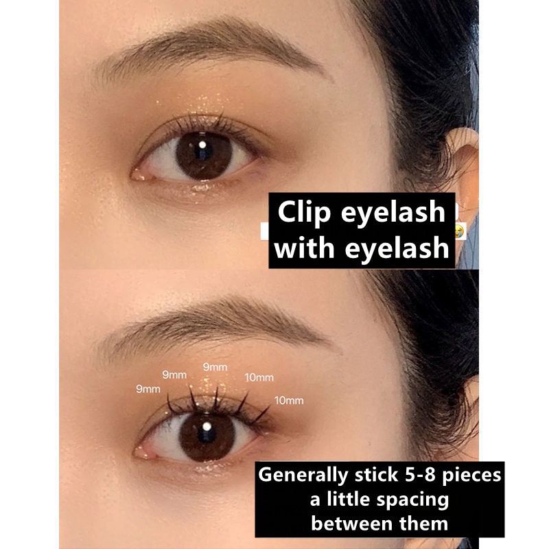 [Hàng mới về] Hộp 5 hàng lông mi giả hình chữ A nối dài tự nhiên dễ sử dụng