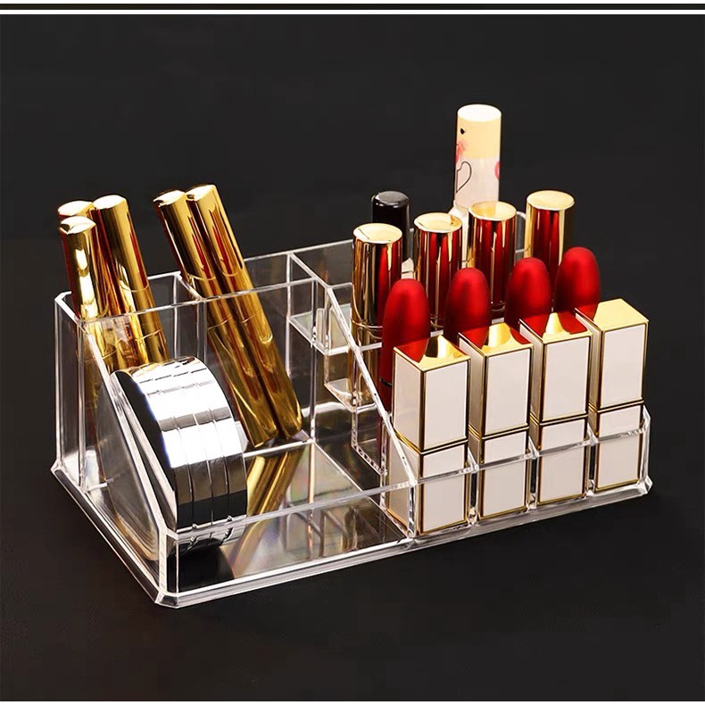 Khay Đựng Mỹ Phẩm Vuông Acrylic Dày Trong Suốt Sáng Bóng Cao Cấp