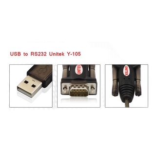 Cáp USB to RS232 (USB to com) hãng Unitek Y-105