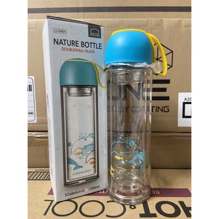 [LOCK&LOCK] BÌNH ĐỰNG NƯỚC THUỶ TINH 2 LỚP 350ML - LLG654